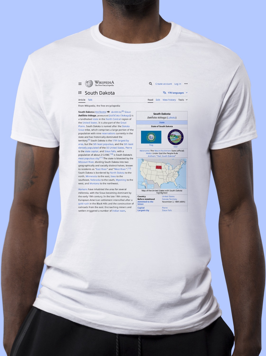 South_Dakota Wikipedia Shirt