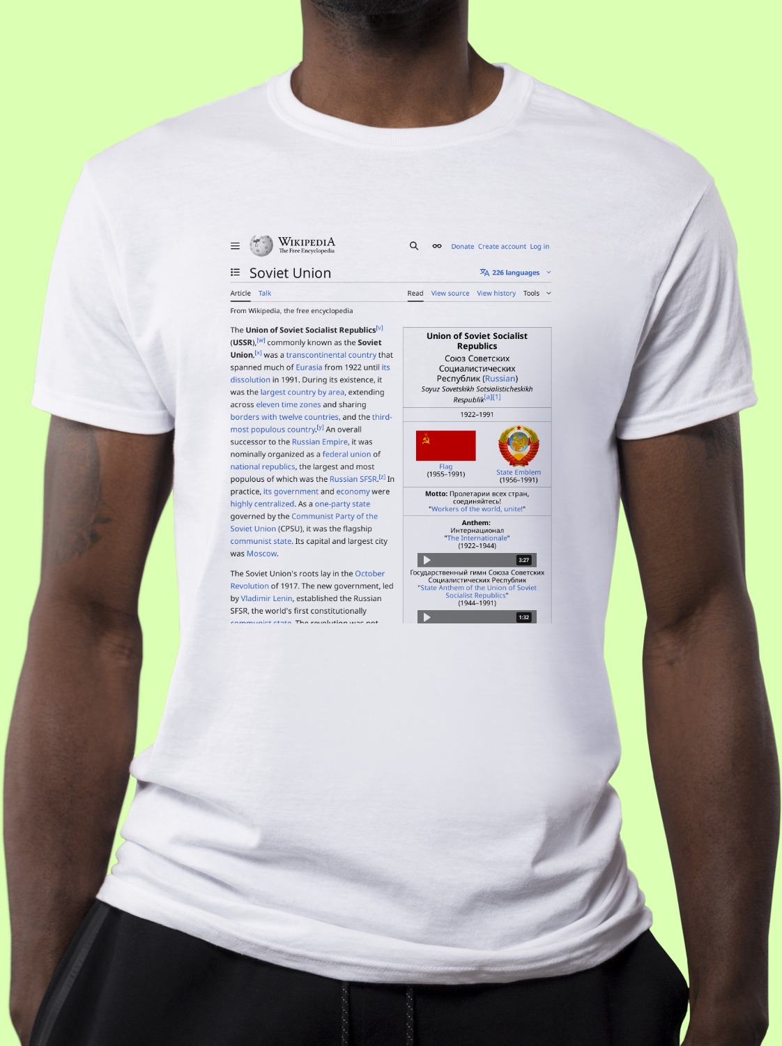 Soviet_Union Wikipedia Shirt