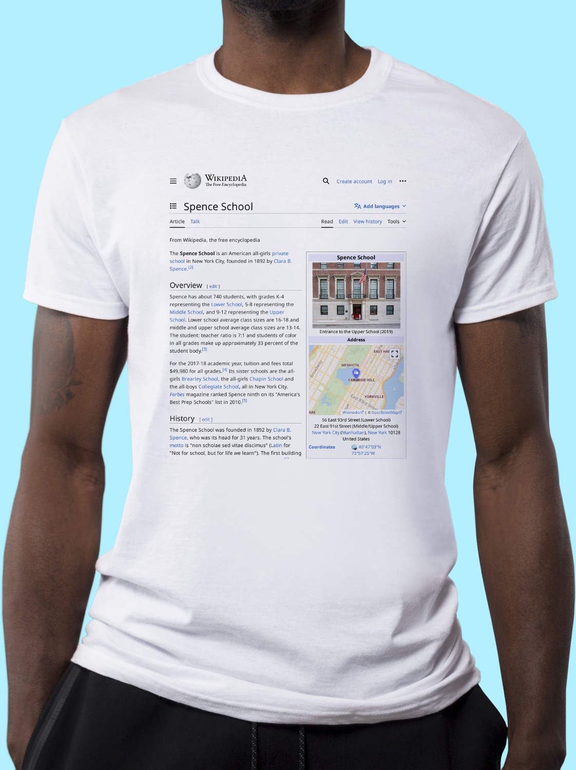 Spence_School Wikipedia Shirt
