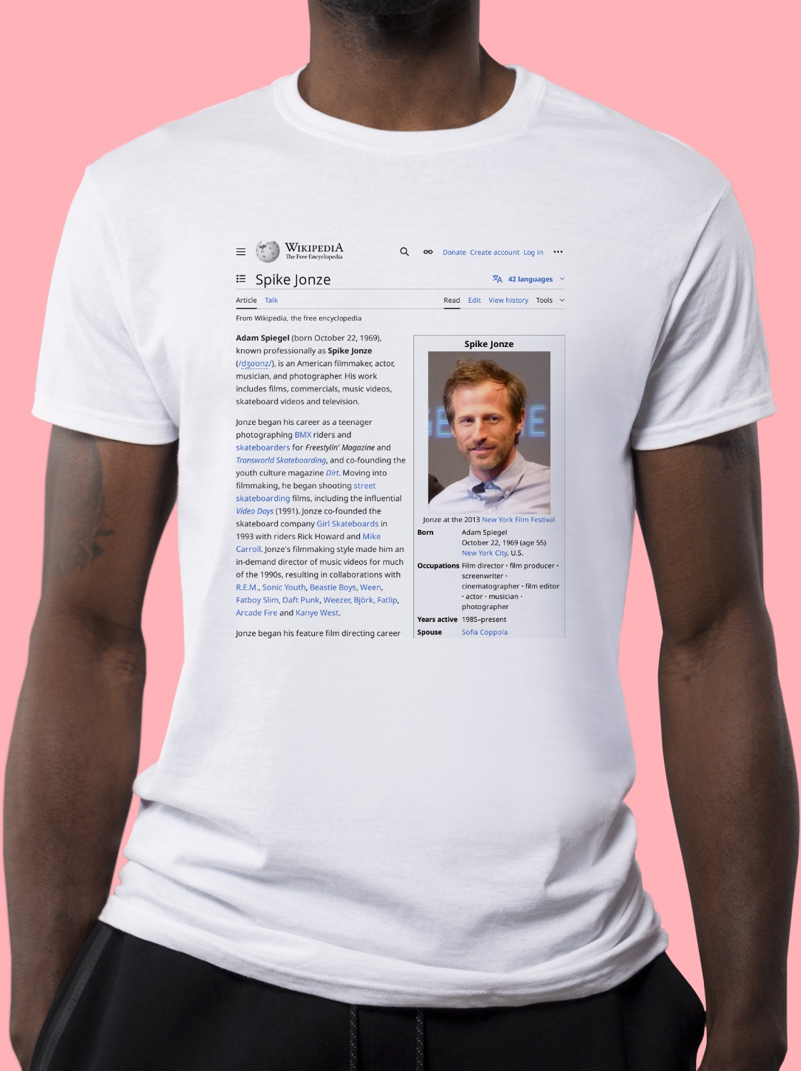 Spike_Jonze Wikipedia Shirt