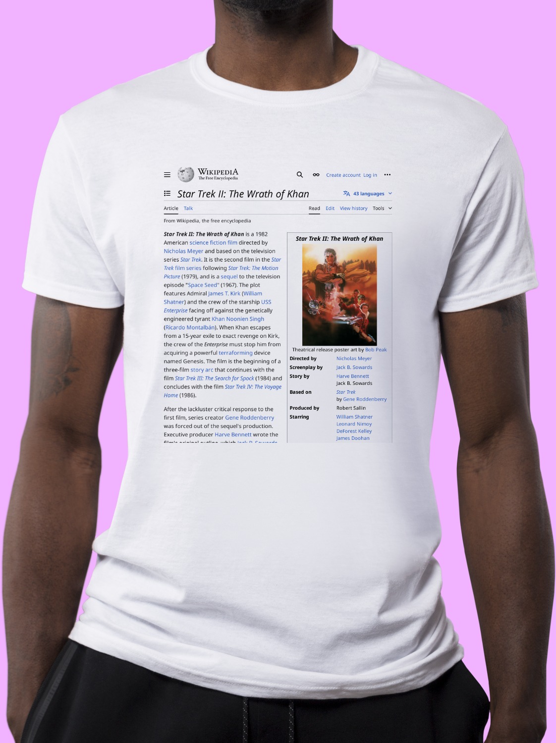 Star_Trek_II:_The_Wrath_of_Khan Wikipedia Shirt