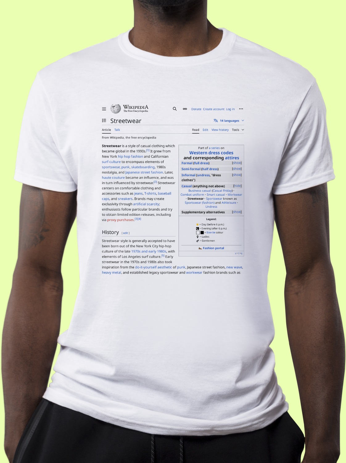 Streetwear Wikipedia Shirt