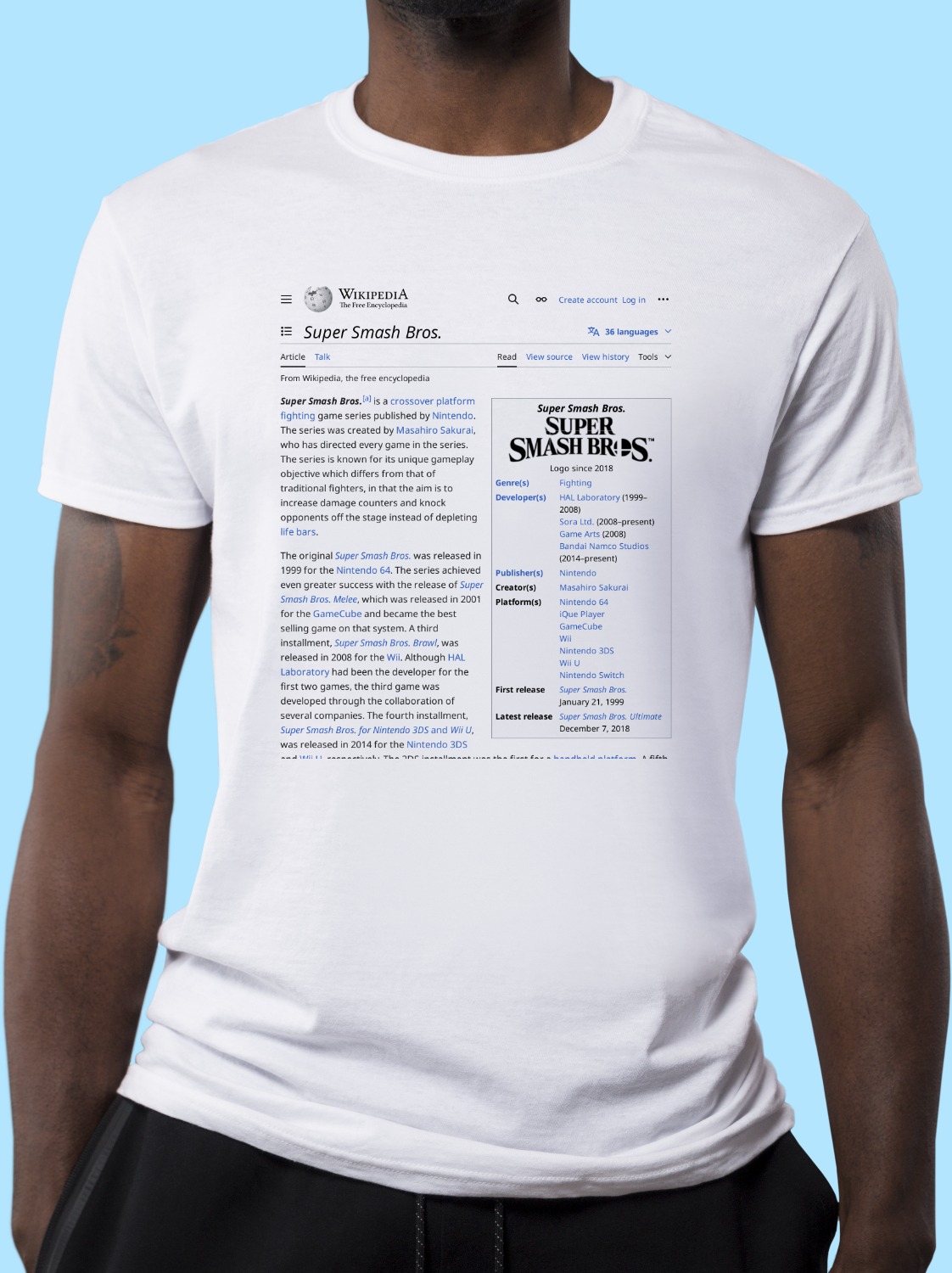 Super_Smash_Bros Wikipedia Shirt