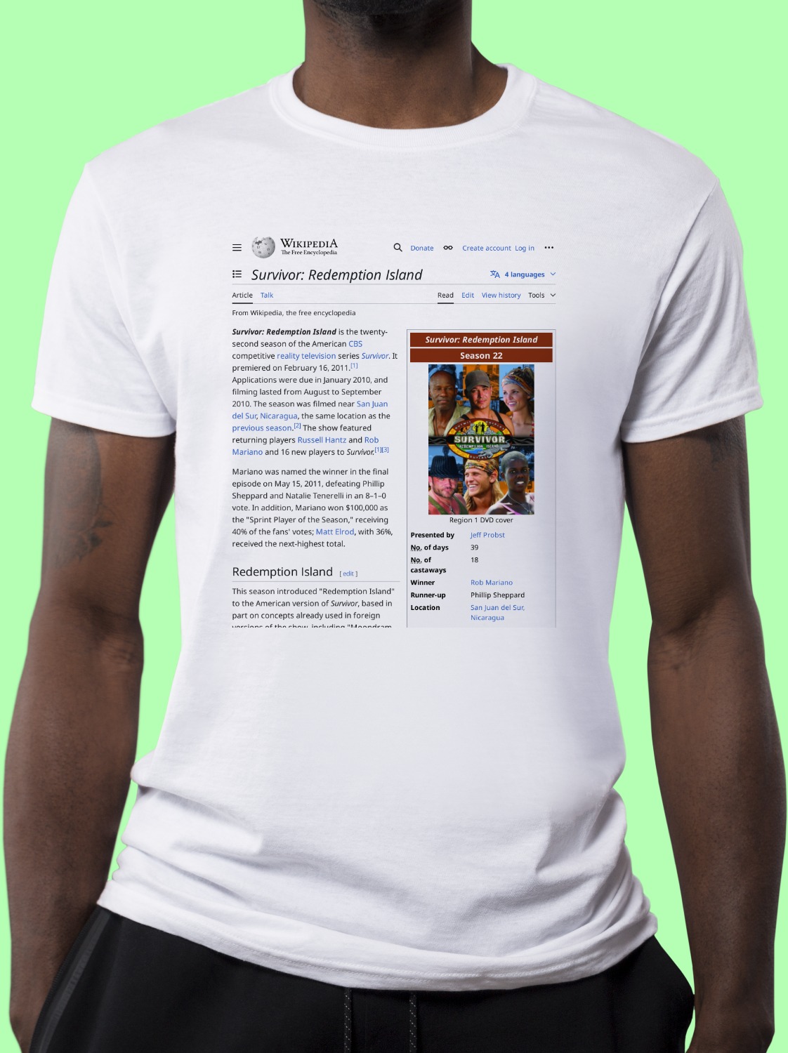 Survivor:_Redemption_Island Wikipedia Shirt