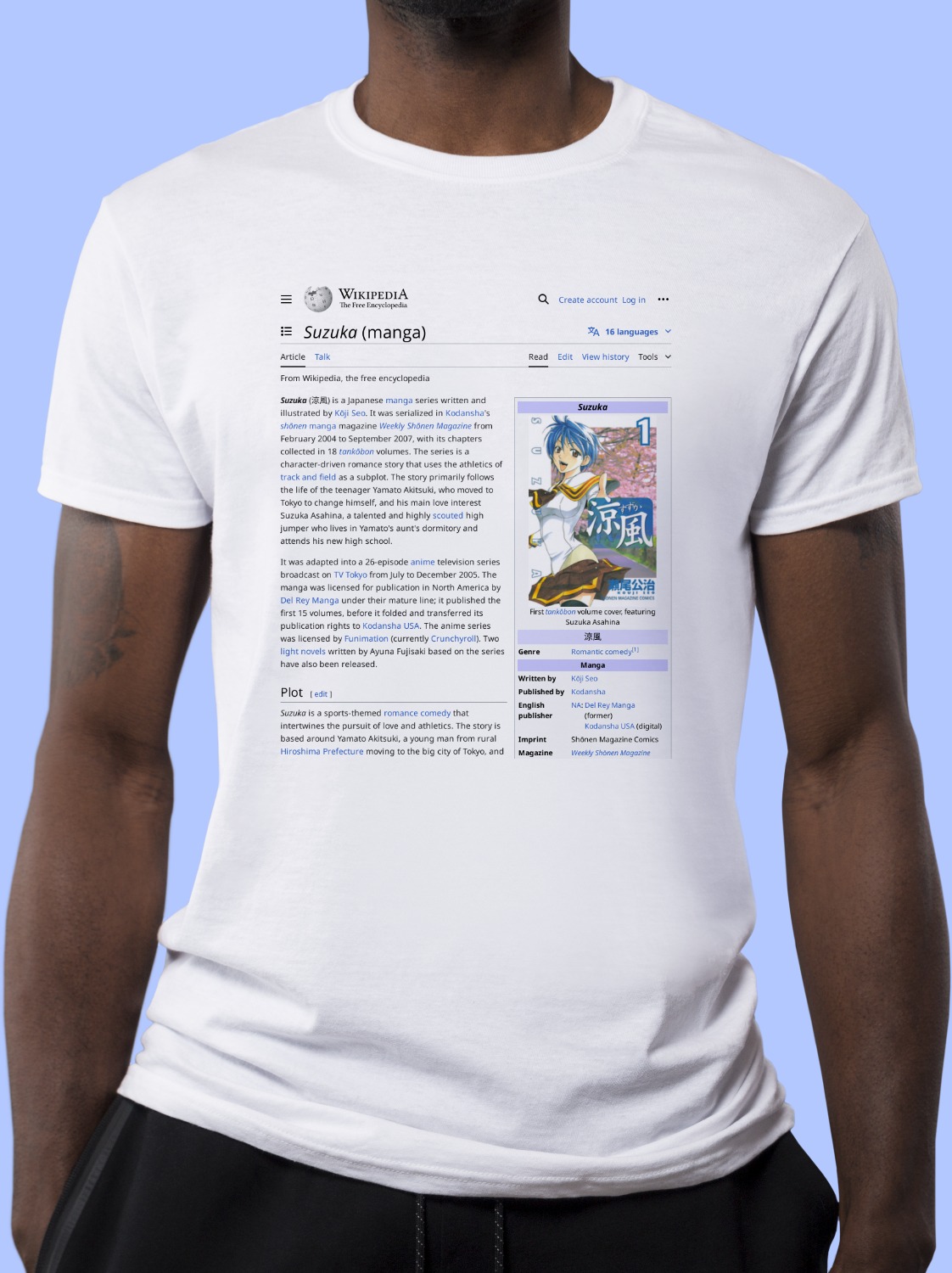 Suzuka_(manga) Wikipedia Shirt
