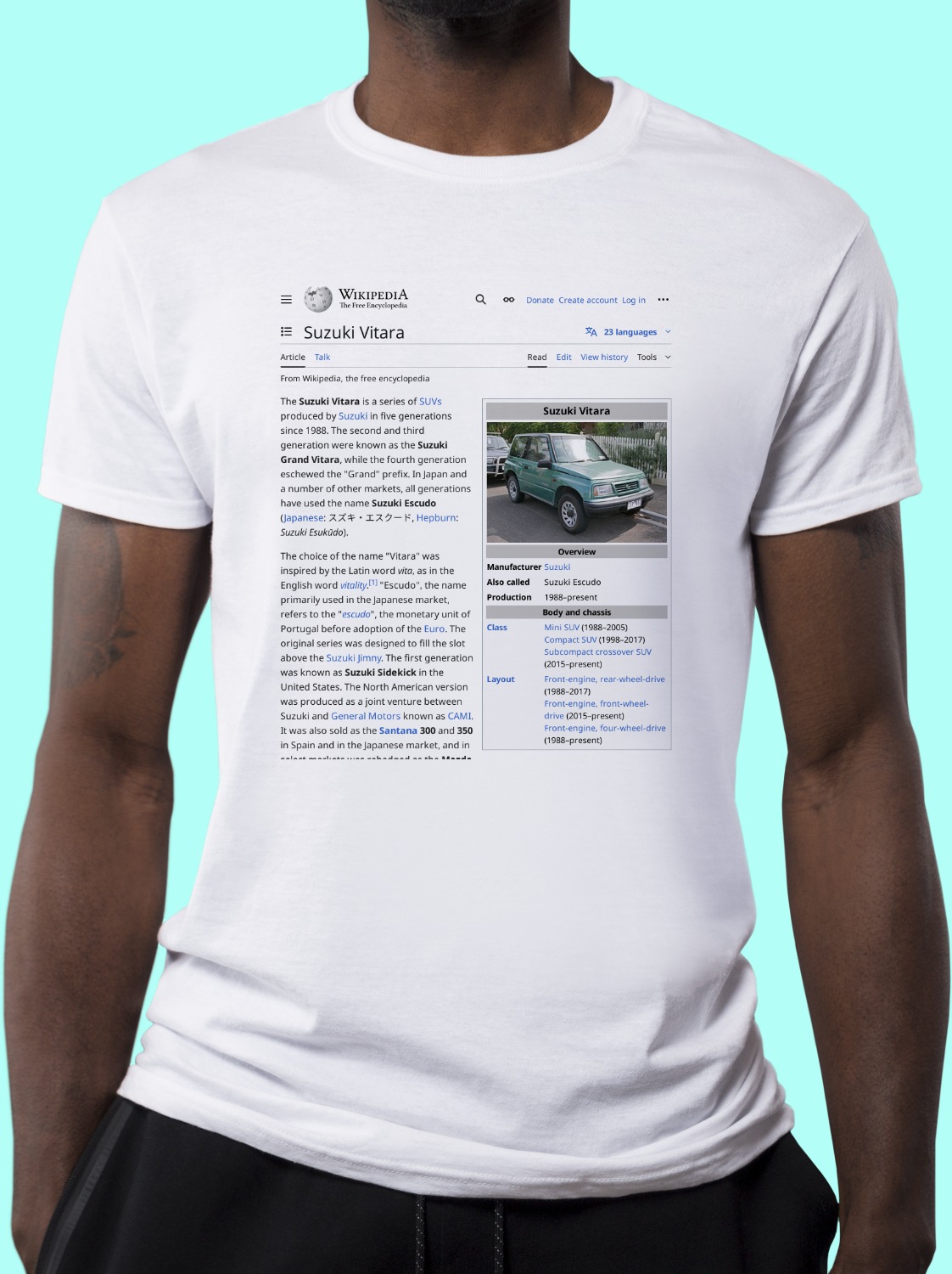 Suzuki_Vitara Wikipedia Shirt