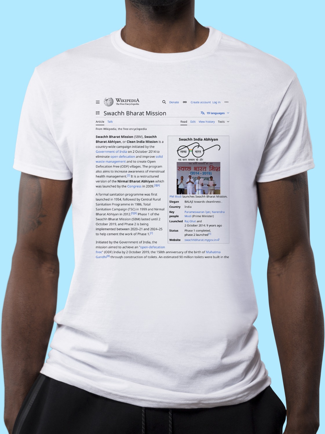 Swachh_Bharat_Mission Wikipedia Shirt