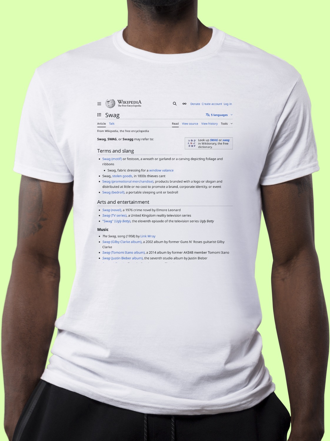Swag Wikipedia Shirt