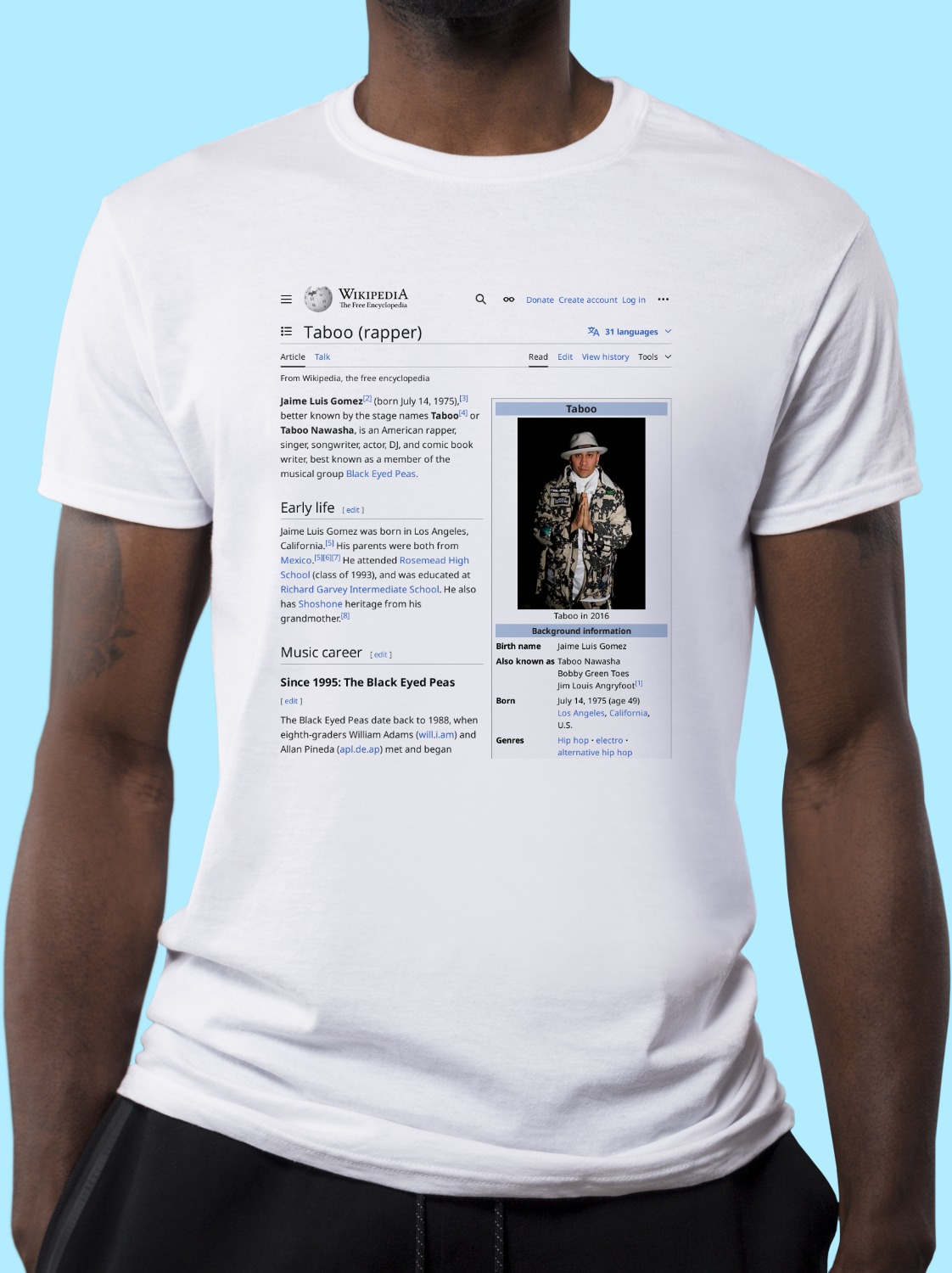 Taboo_(rapper) Wikipedia Shirt