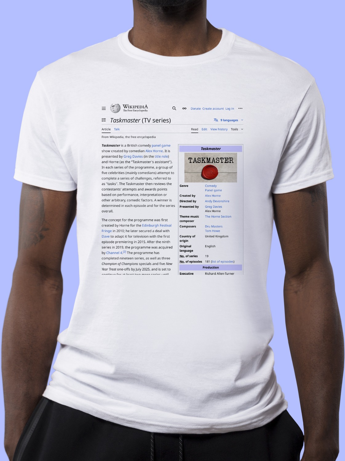 Taskmaster_(TV_series) Wikipedia Shirt