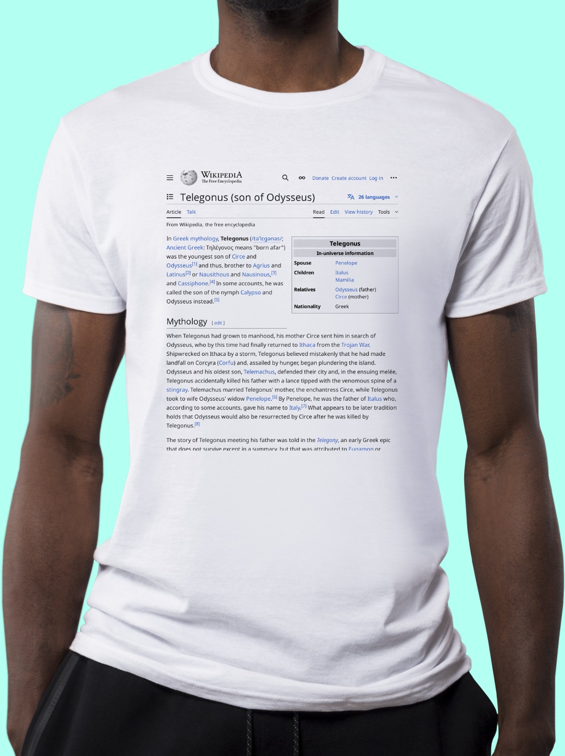 Telegonus_(son_of_Odysseus) Wikipedia Shirt