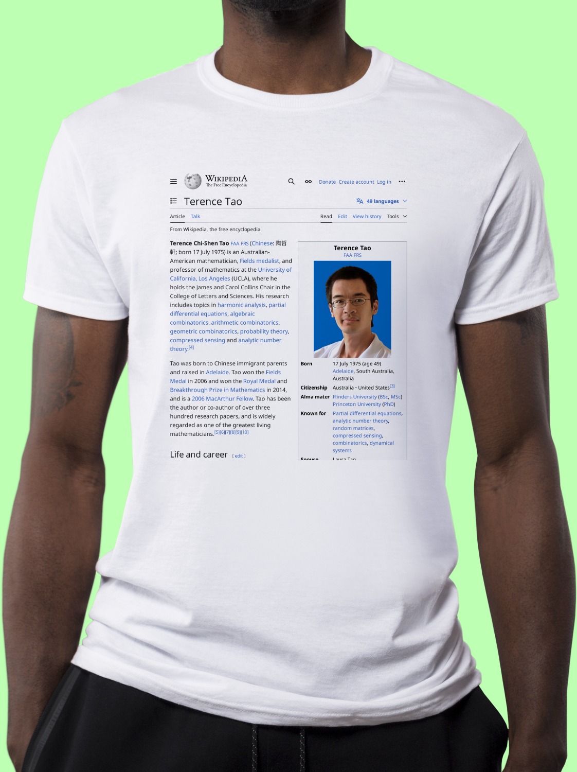 Terence_Tao Wikipedia Shirt