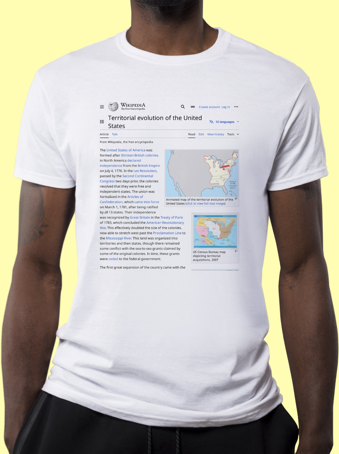 Territorial_evolution_of_the_United_States Wikipedia Shirt