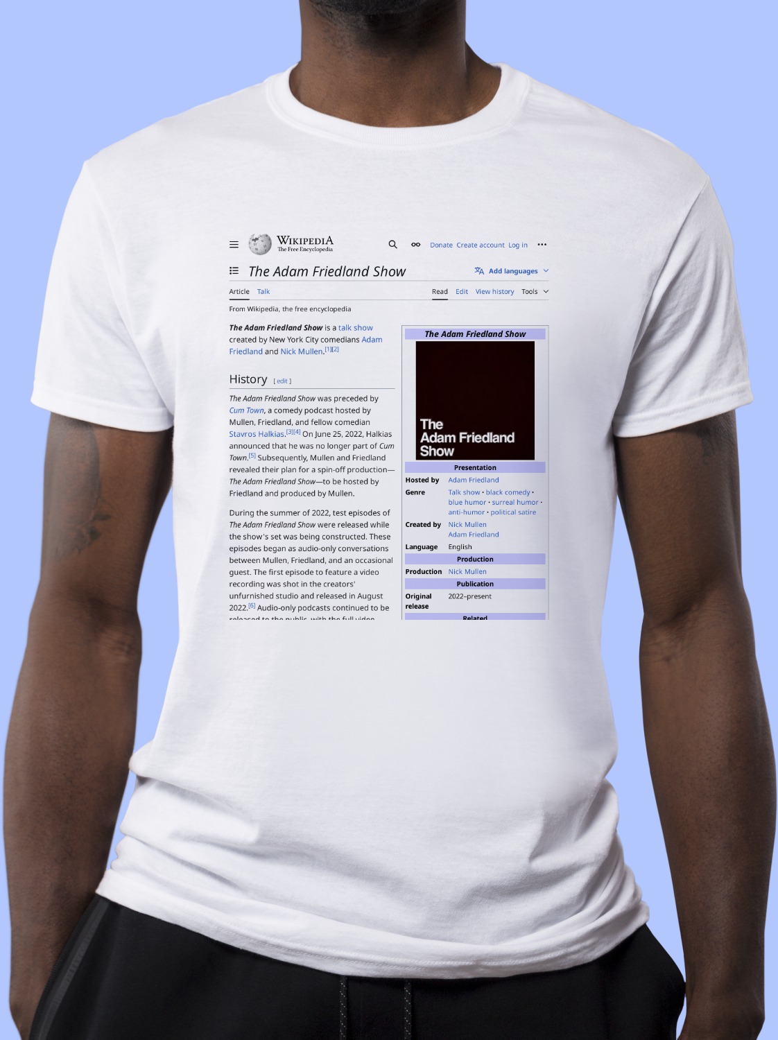 The_Adam_Friedland_Show Wikipedia Shirt