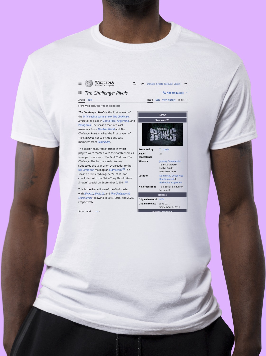 The_Challenge:_Rivals Wikipedia Shirt