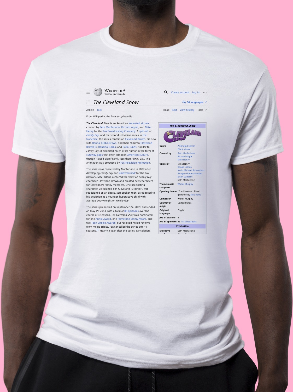 The_Cleveland_Show Wikipedia Shirt