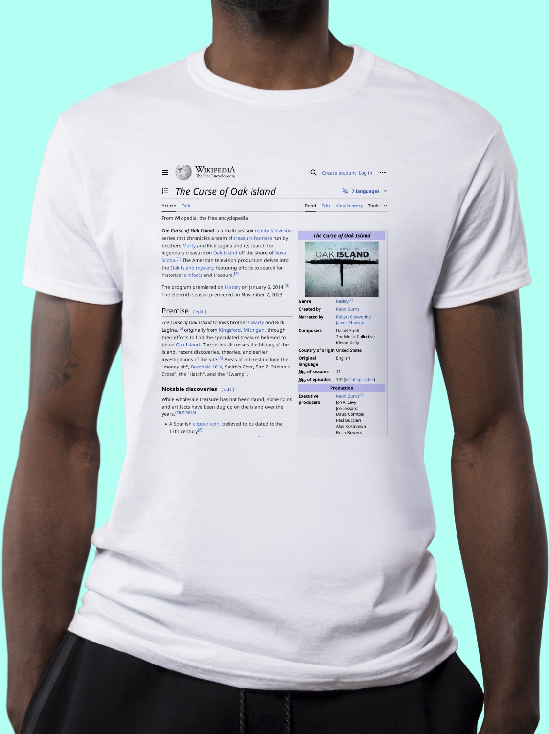 The_Curse_of_Oak_Island Wikipedia Shirt