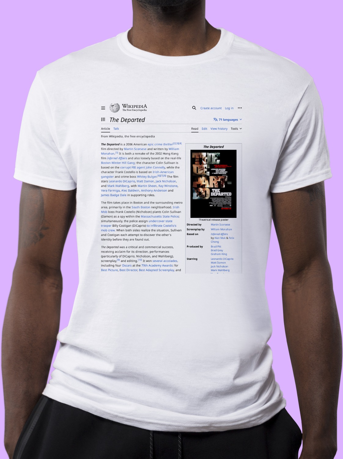 The_Departed Wikipedia Shirt