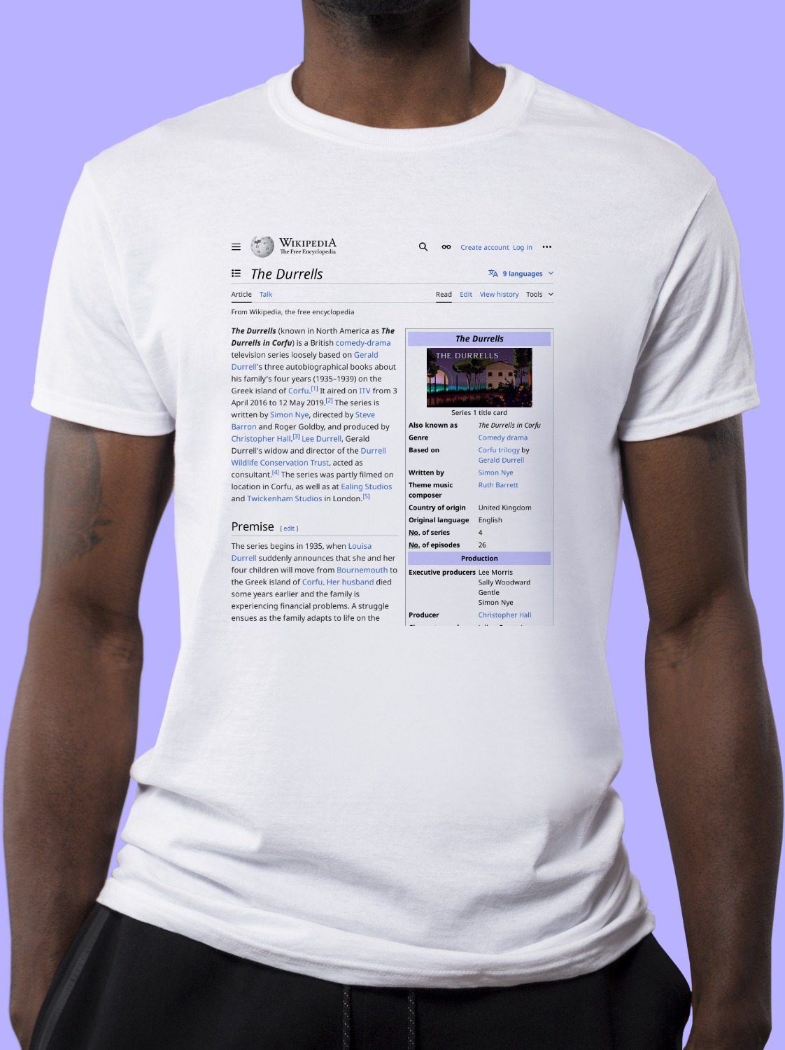 The_Durrells Wikipedia Shirt