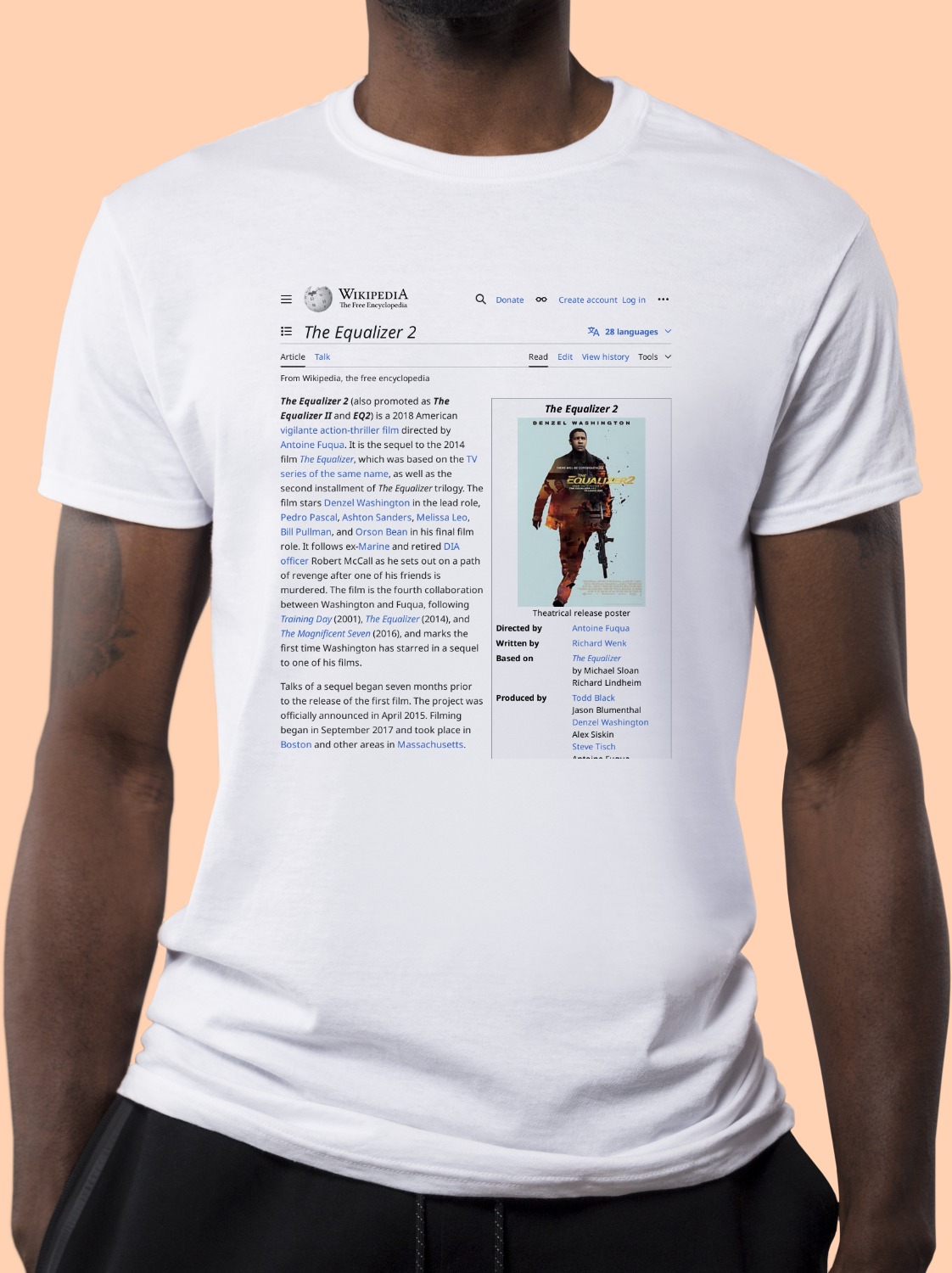 The Equalizer 2 Wikipedia T-Shirt