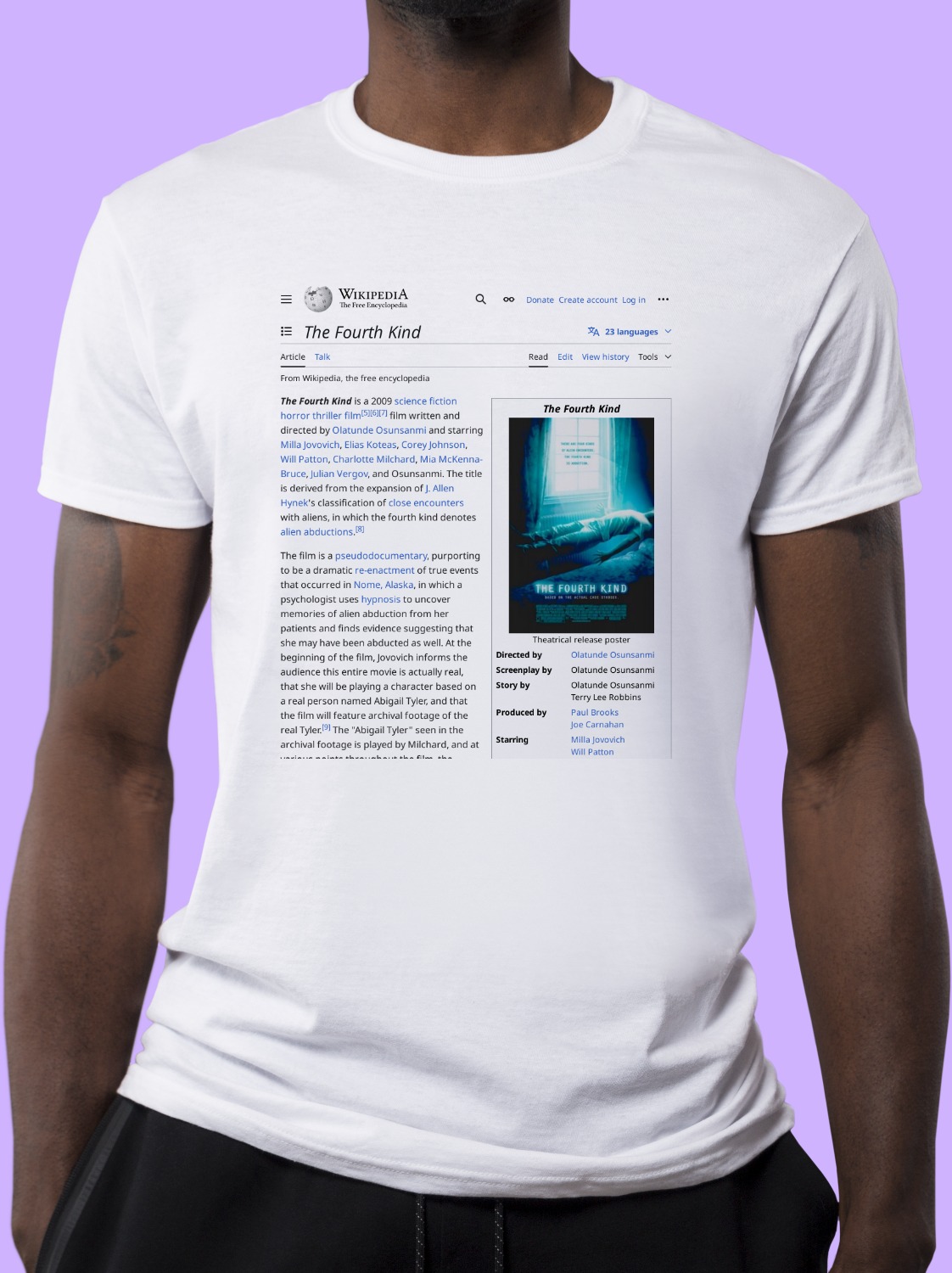 The_Fourth_Kind Wikipedia Shirt