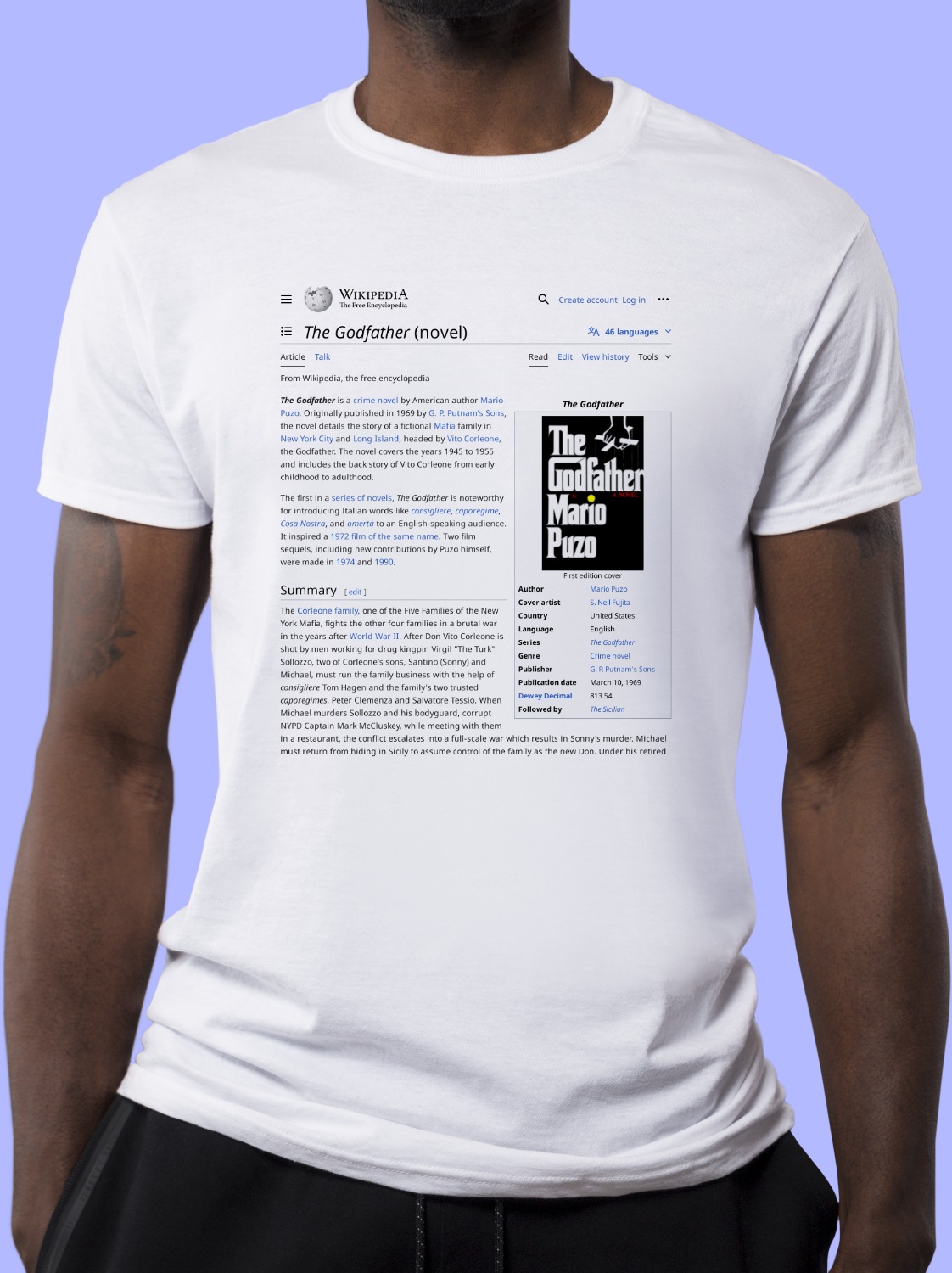 The_Godfather_(novel) Wikipedia Shirt