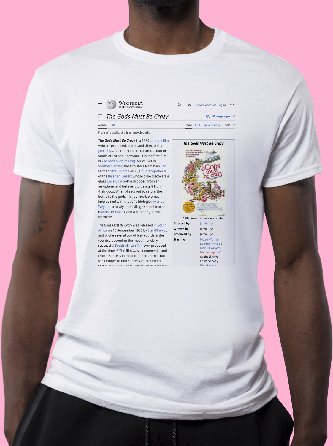 The_Gods_Must_Be_Crazy Wikipedia Shirt