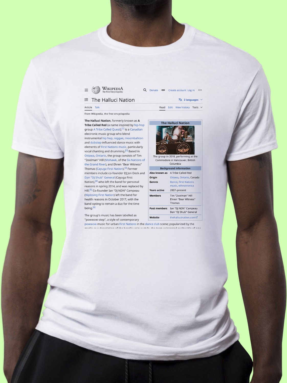The_Halluci_Nation Wikipedia Shirt