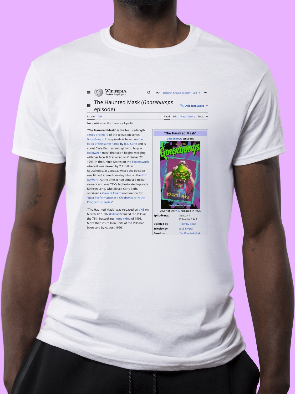 The_Haunted_Mask_(Goosebumps_episode) Wikipedia Shirt