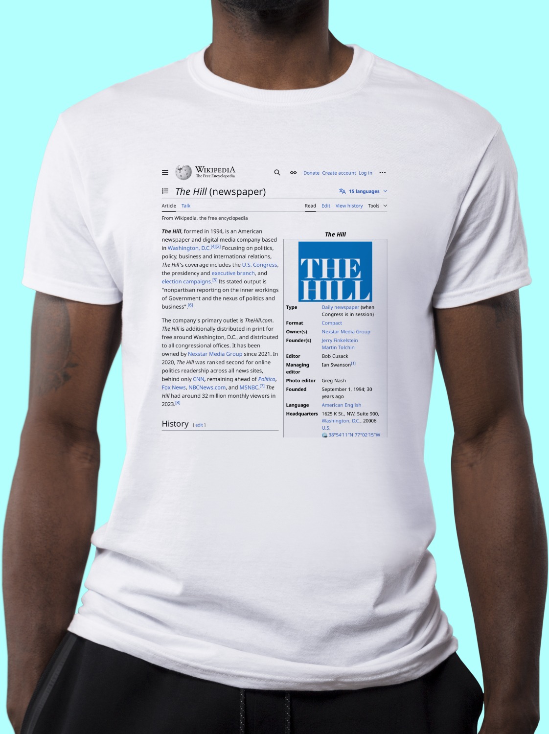 The_Hill_(newspaper) Wikipedia Shirt