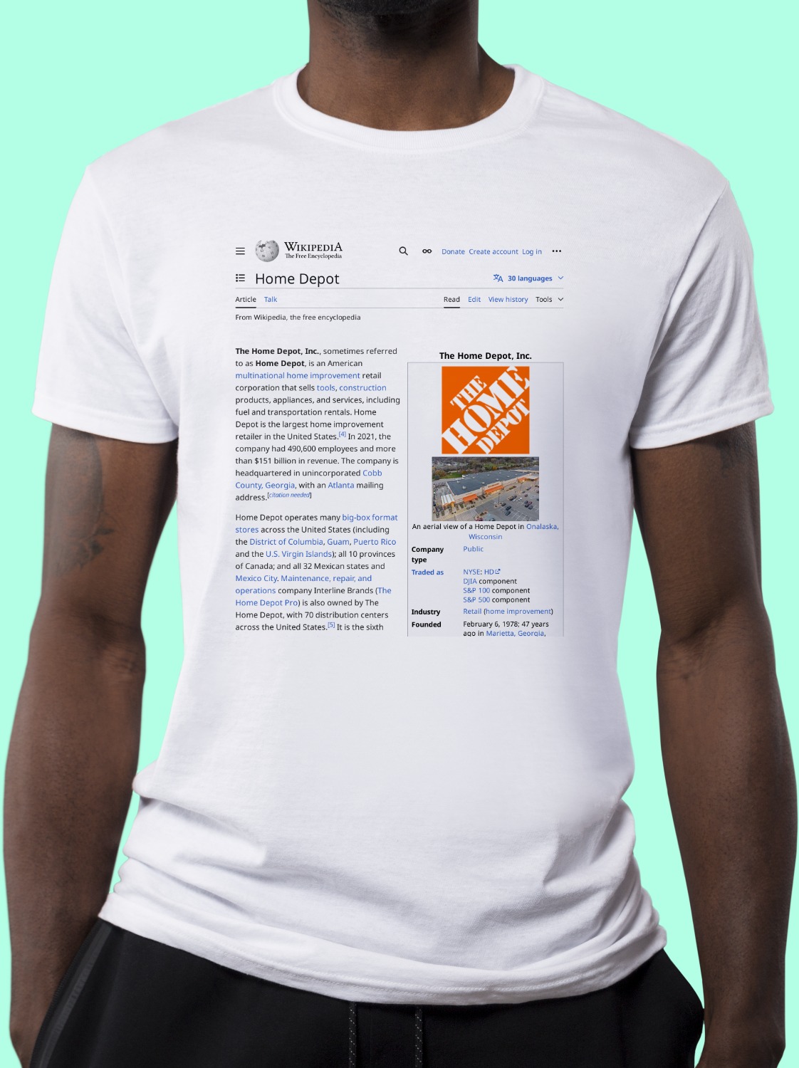 The_Home_Depot Wikipedia Shirt