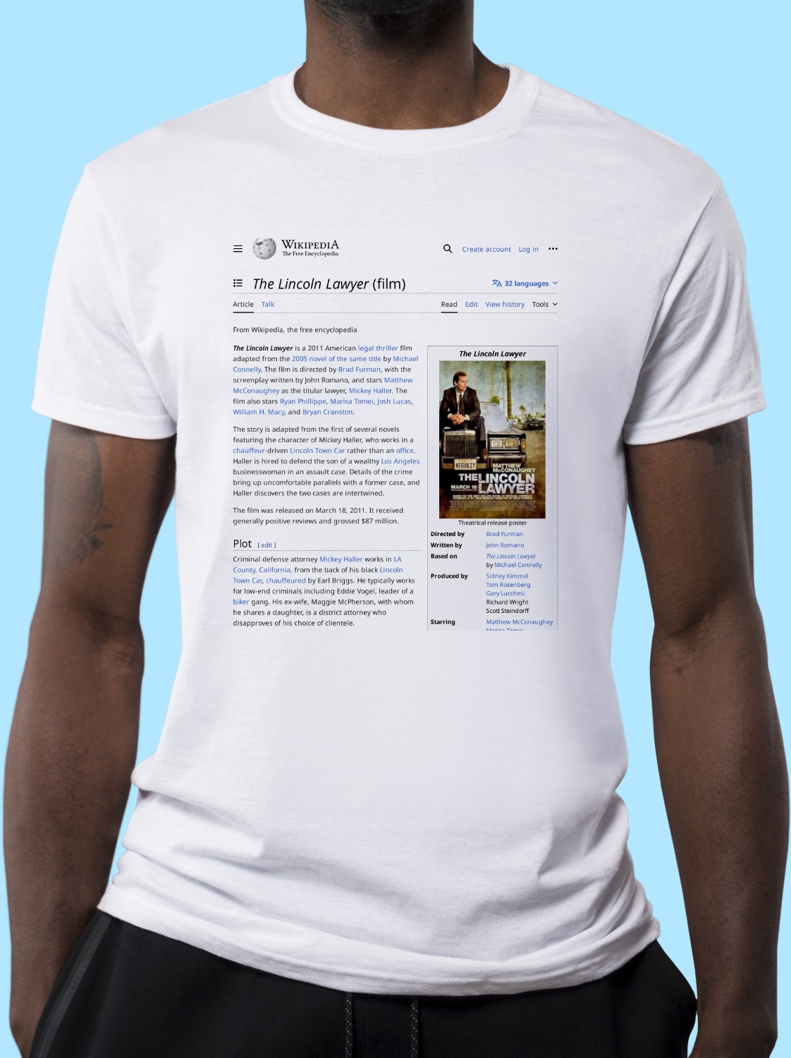 The_Lincoln_Lawyer_(film) Wikipedia Shirt