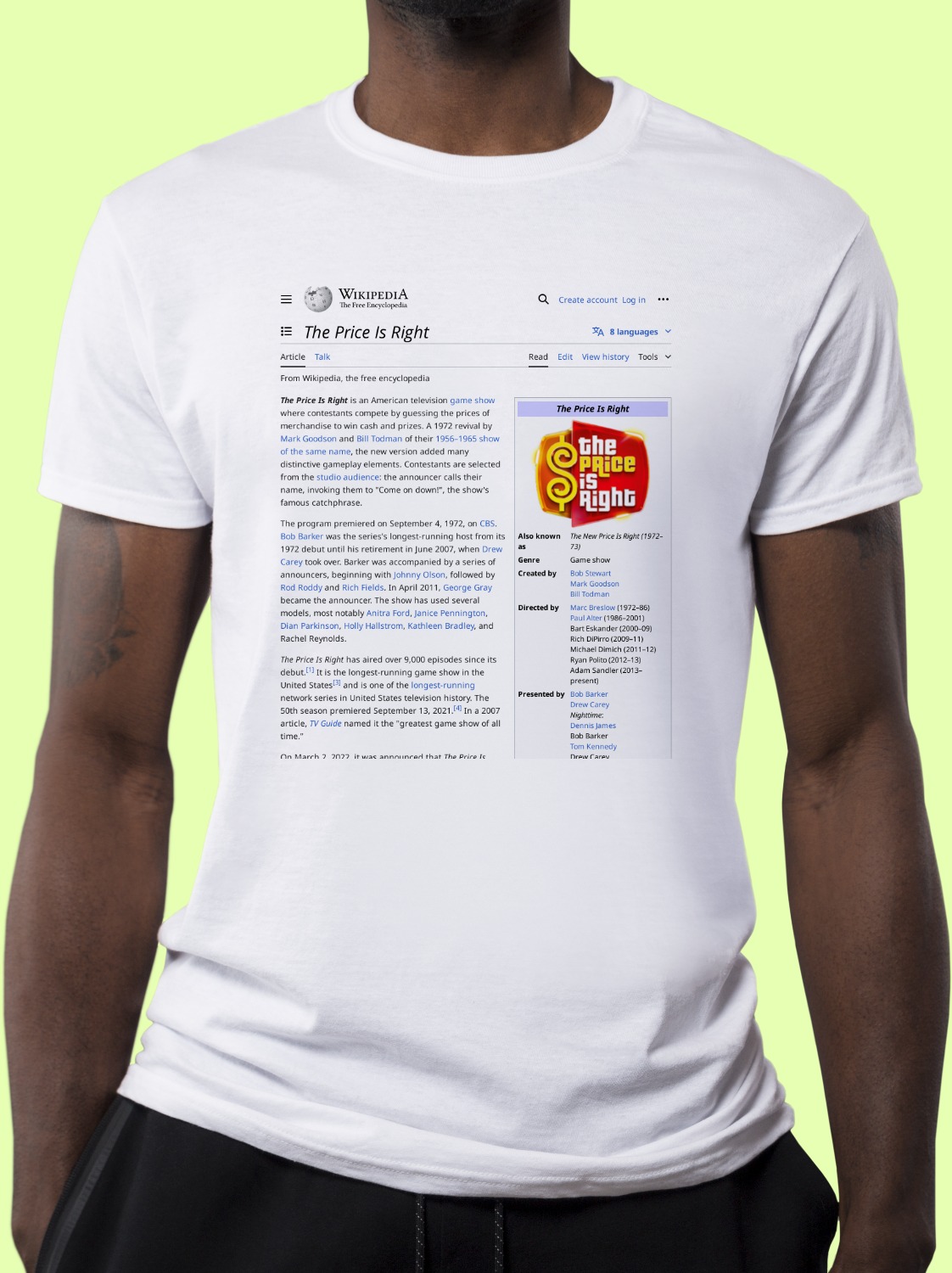 The_Price_Is_Right_(American_game_show) Wikipedia Shirt