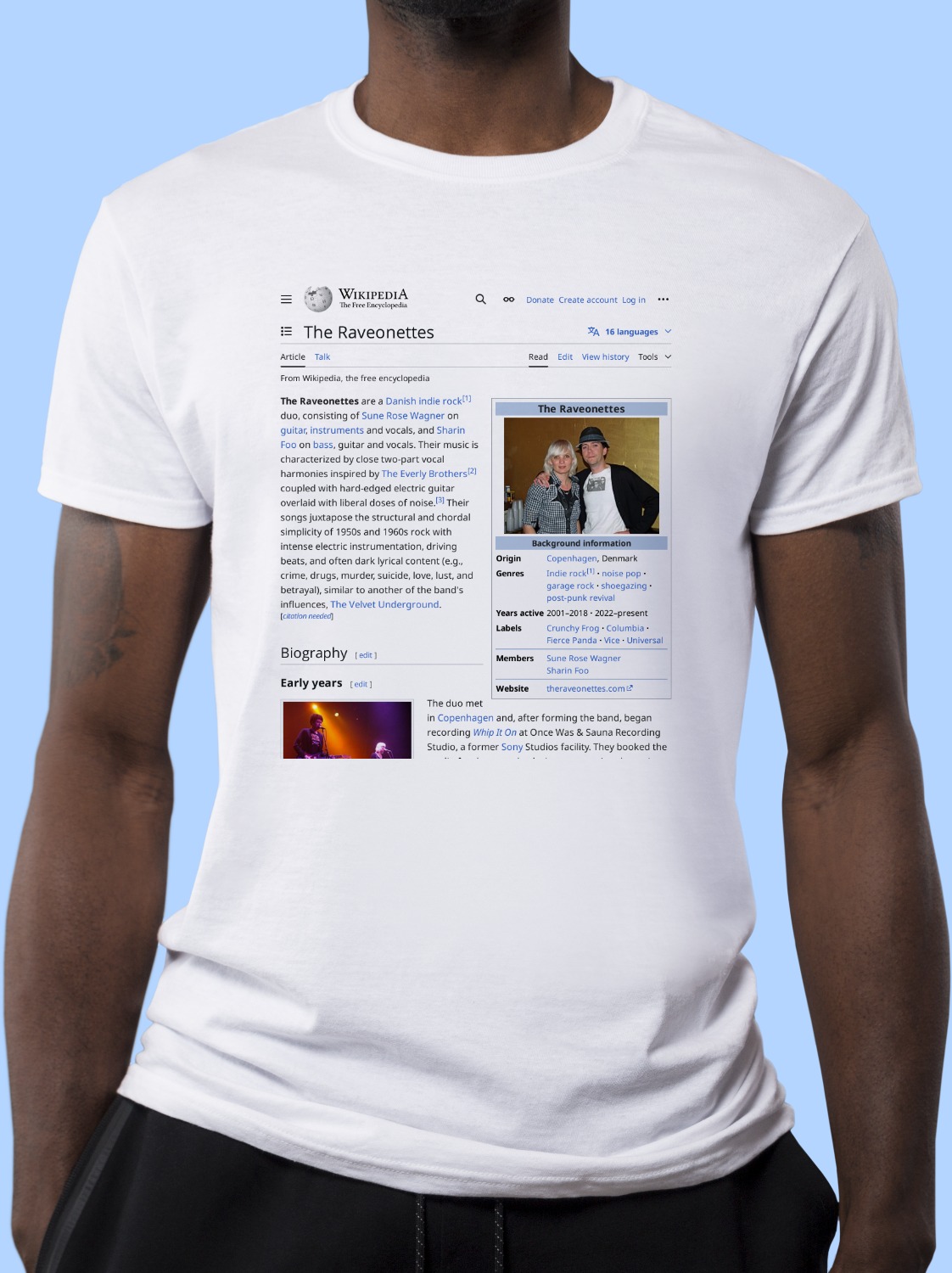 The_Raveonettes Wikipedia Shirt