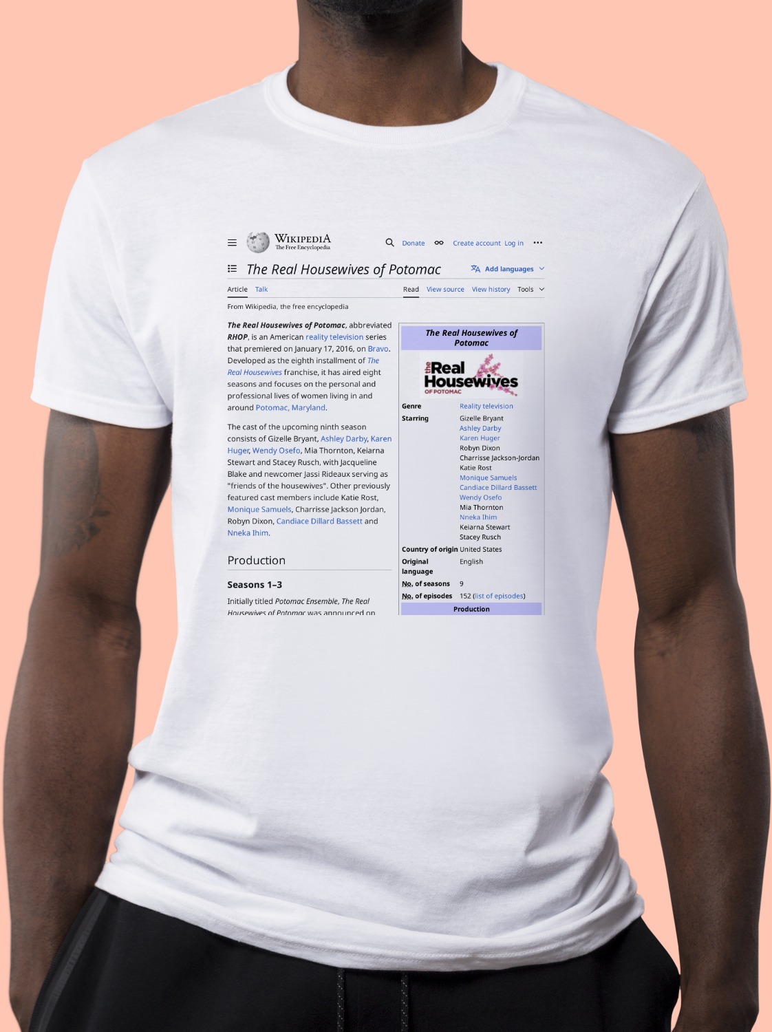 The Real Housewives Of Potomac Wikipedia T-Shirt