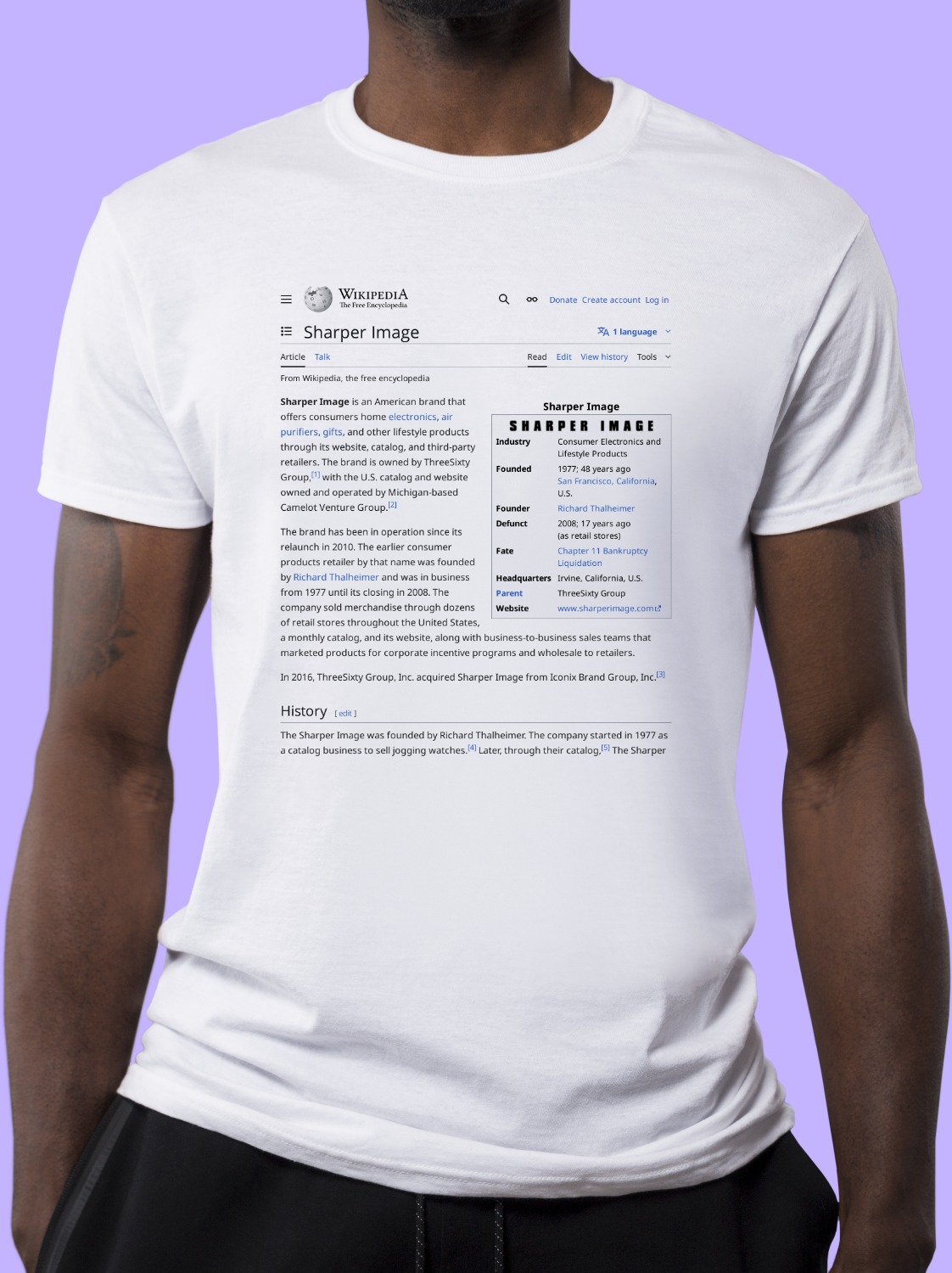 The_Sharper_Image Wikipedia Shirt
