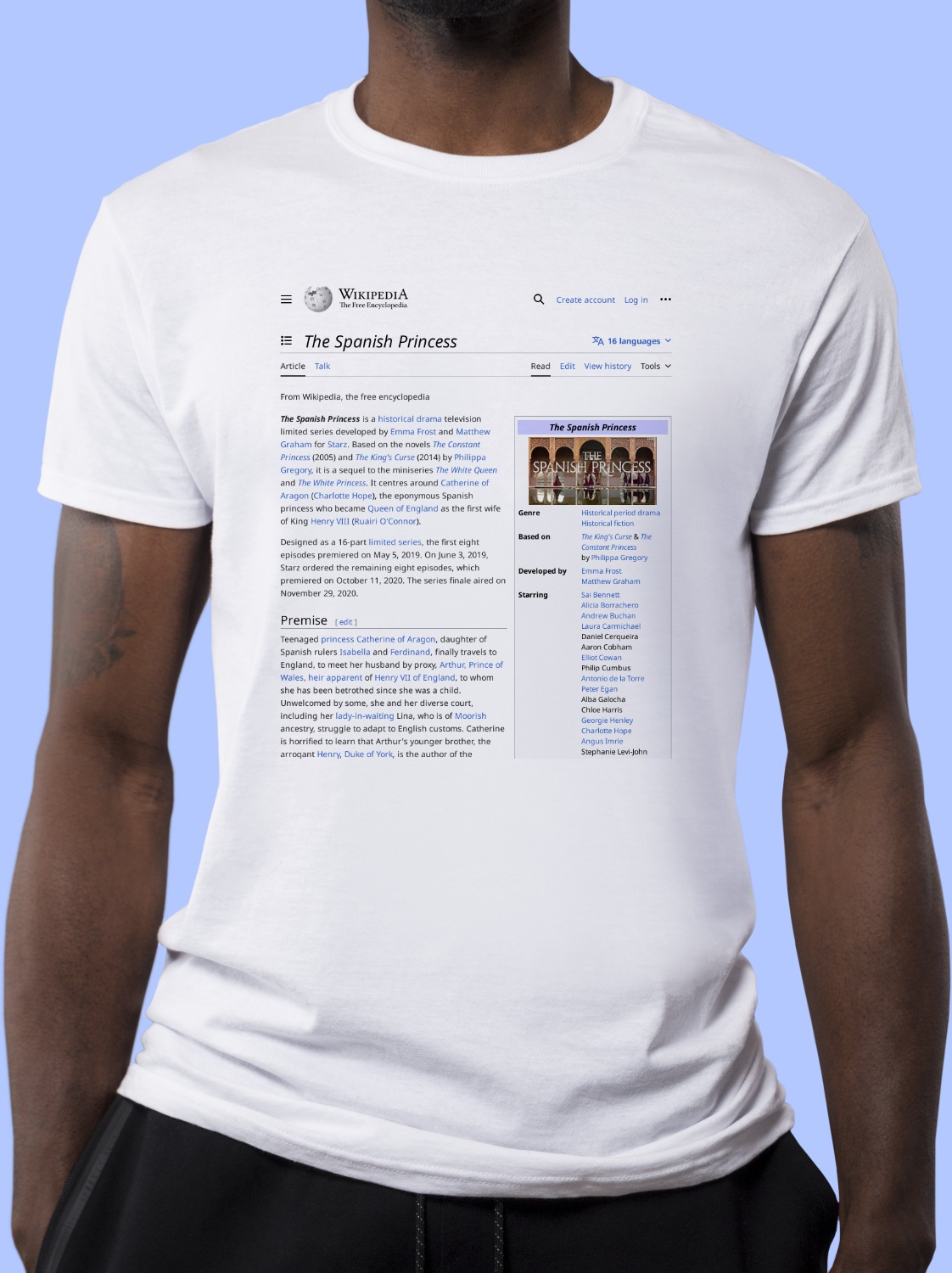 The_Spanish_Princess Wikipedia Shirt