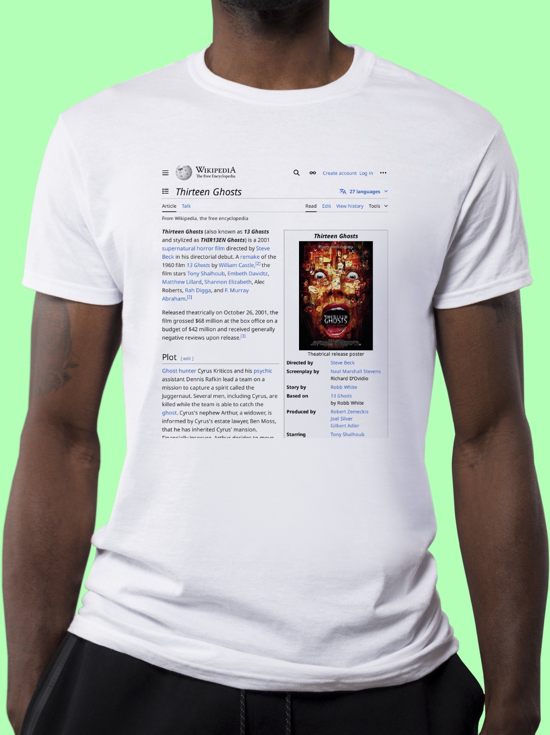 Thirteen_Ghosts Wikipedia Shirt