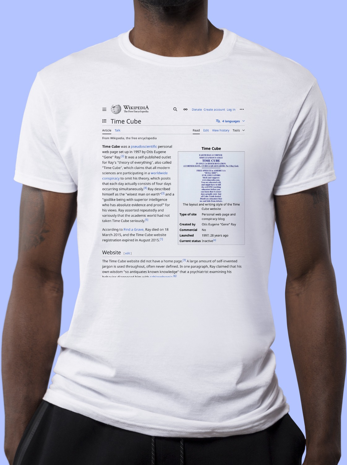 Time_Cube Wikipedia Shirt