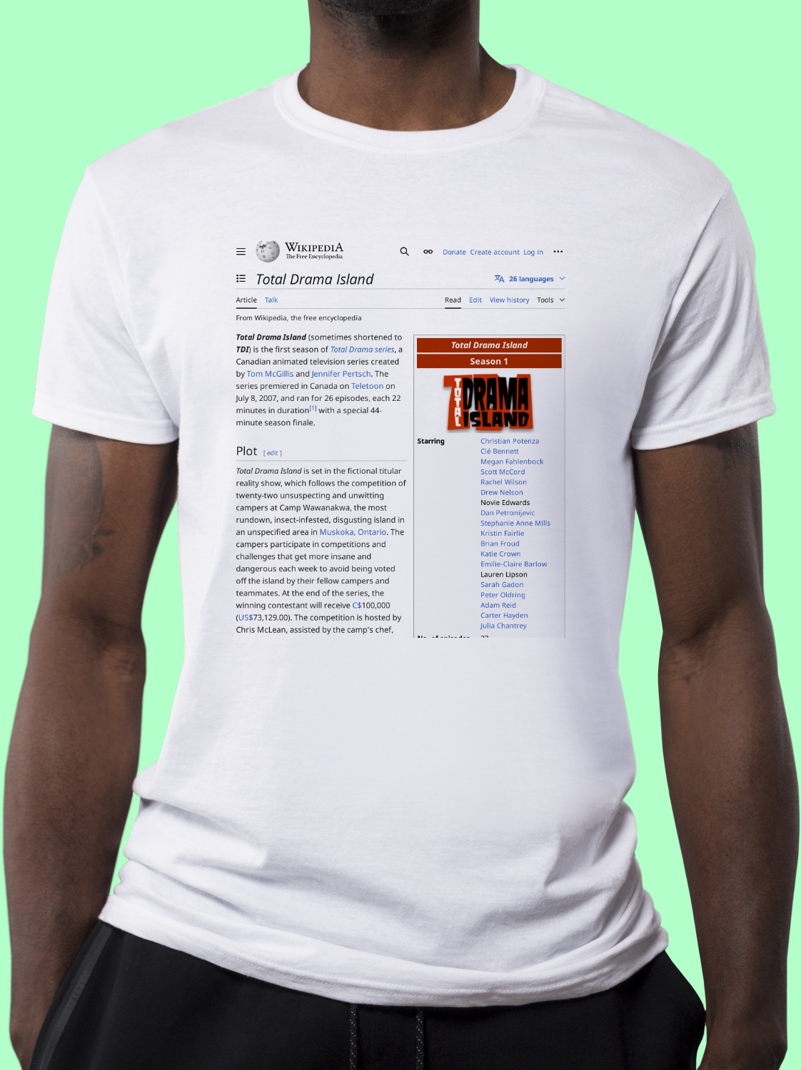 Total_Drama_Island Wikipedia Shirt