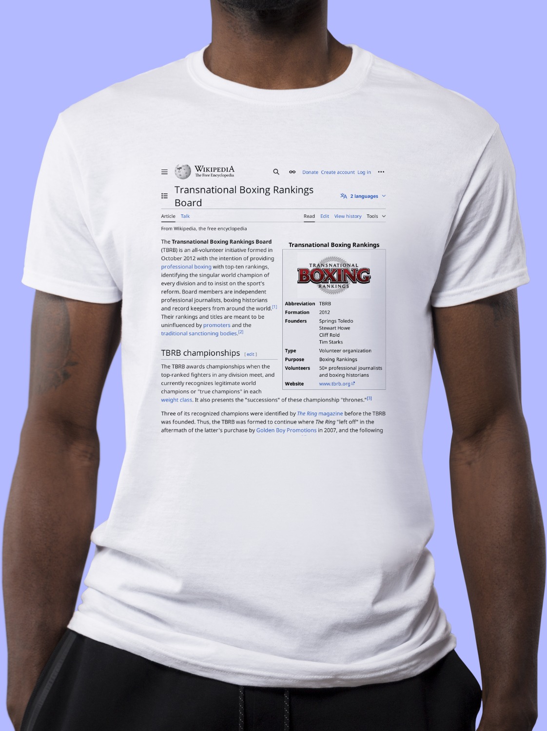 Transnational_Boxing_Rankings_Board Wikipedia Shirt