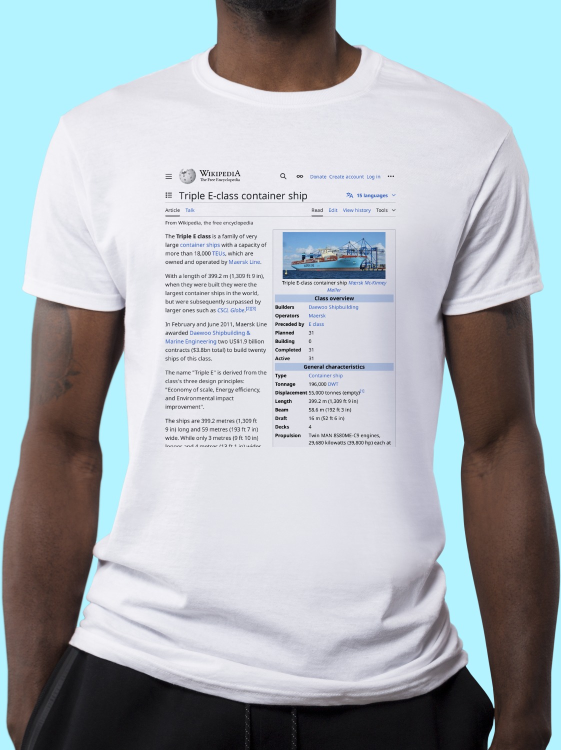 Triple_E-class_container_ship Wikipedia Shirt