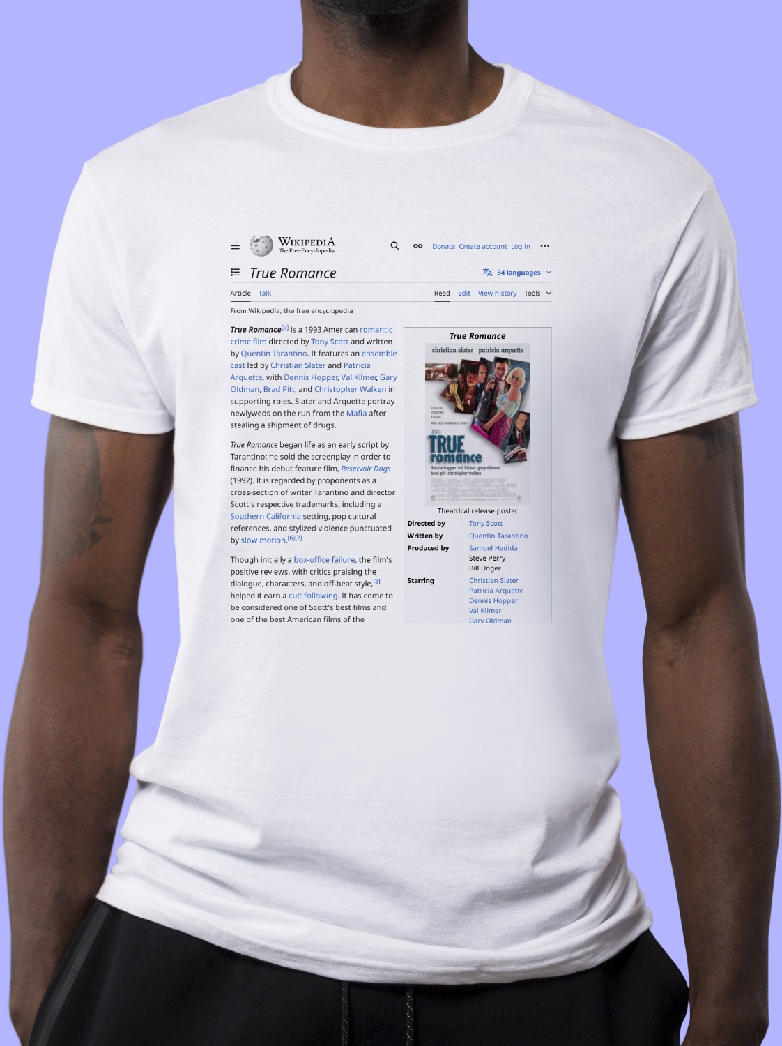 True_Romance Wikipedia Shirt
