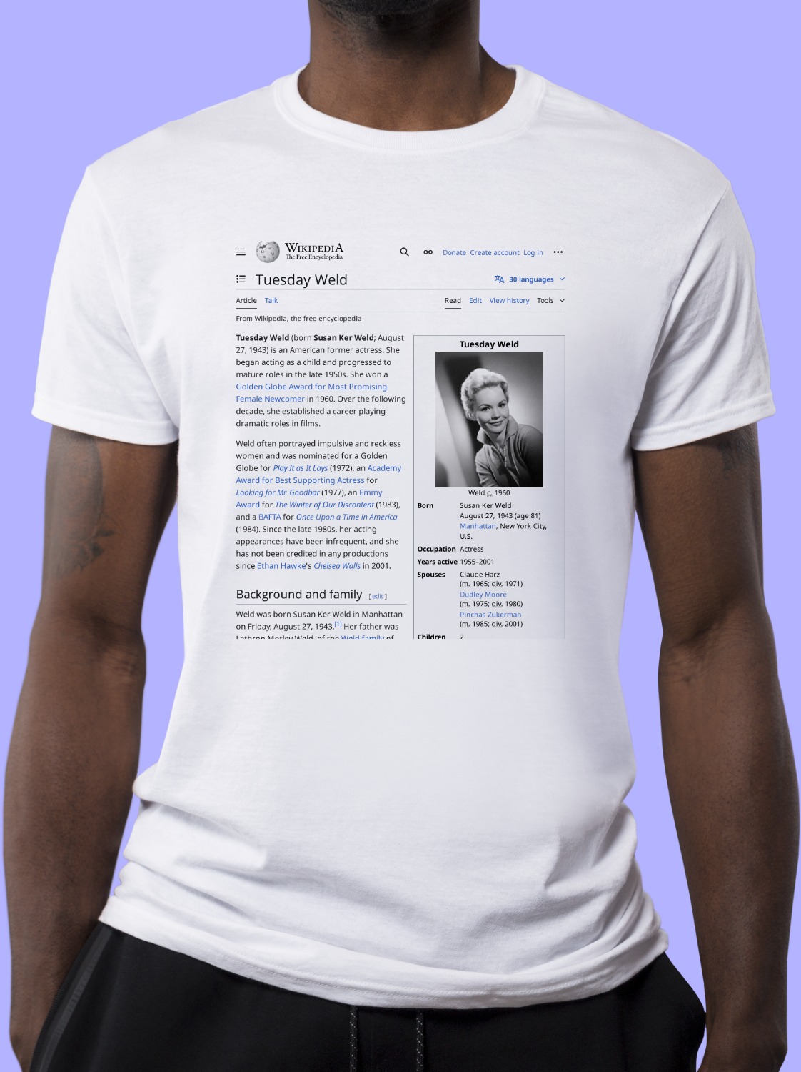 Tuesday_Weld Wikipedia Shirt