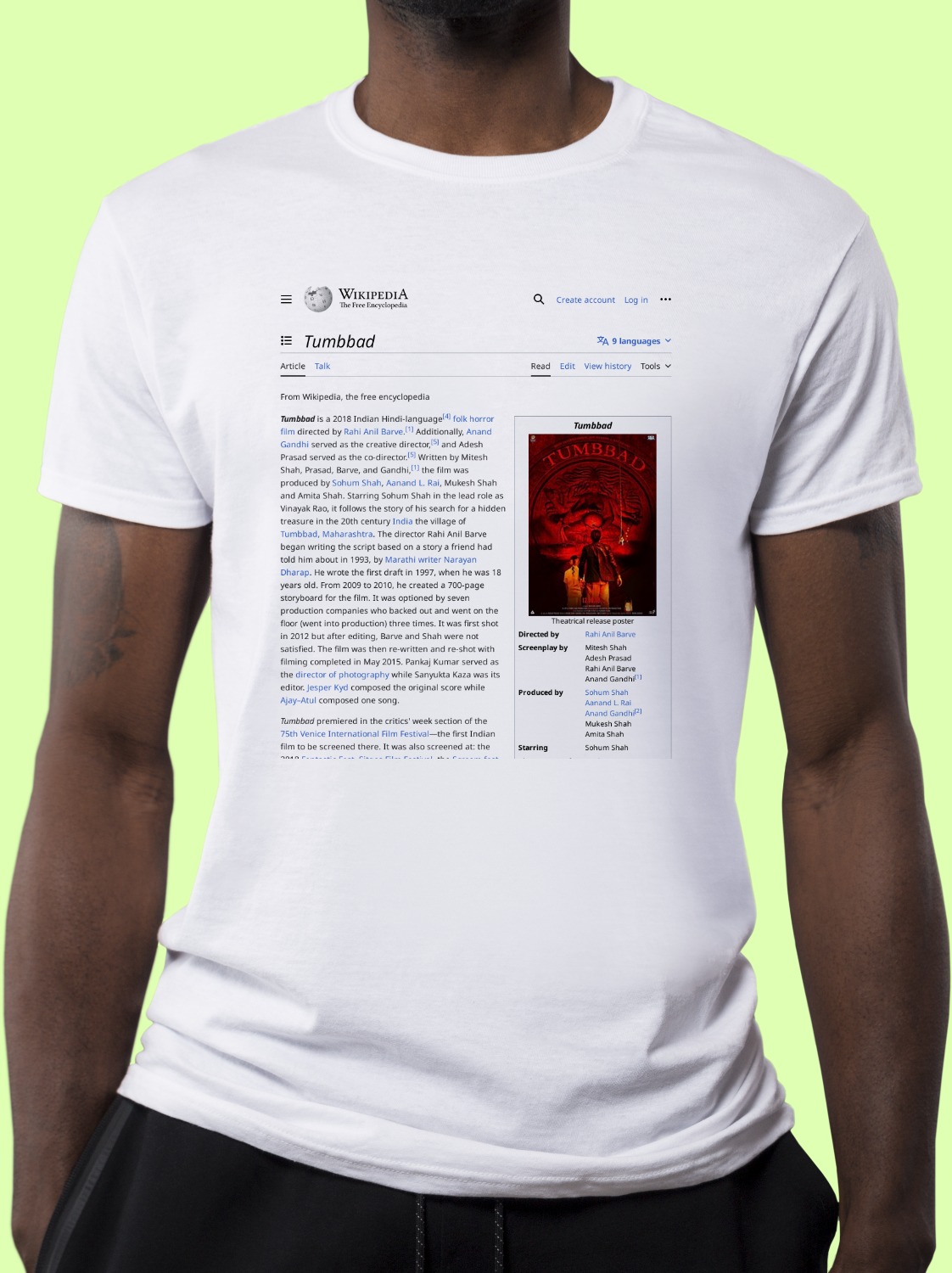 Tumbbad Wikipedia Shirt