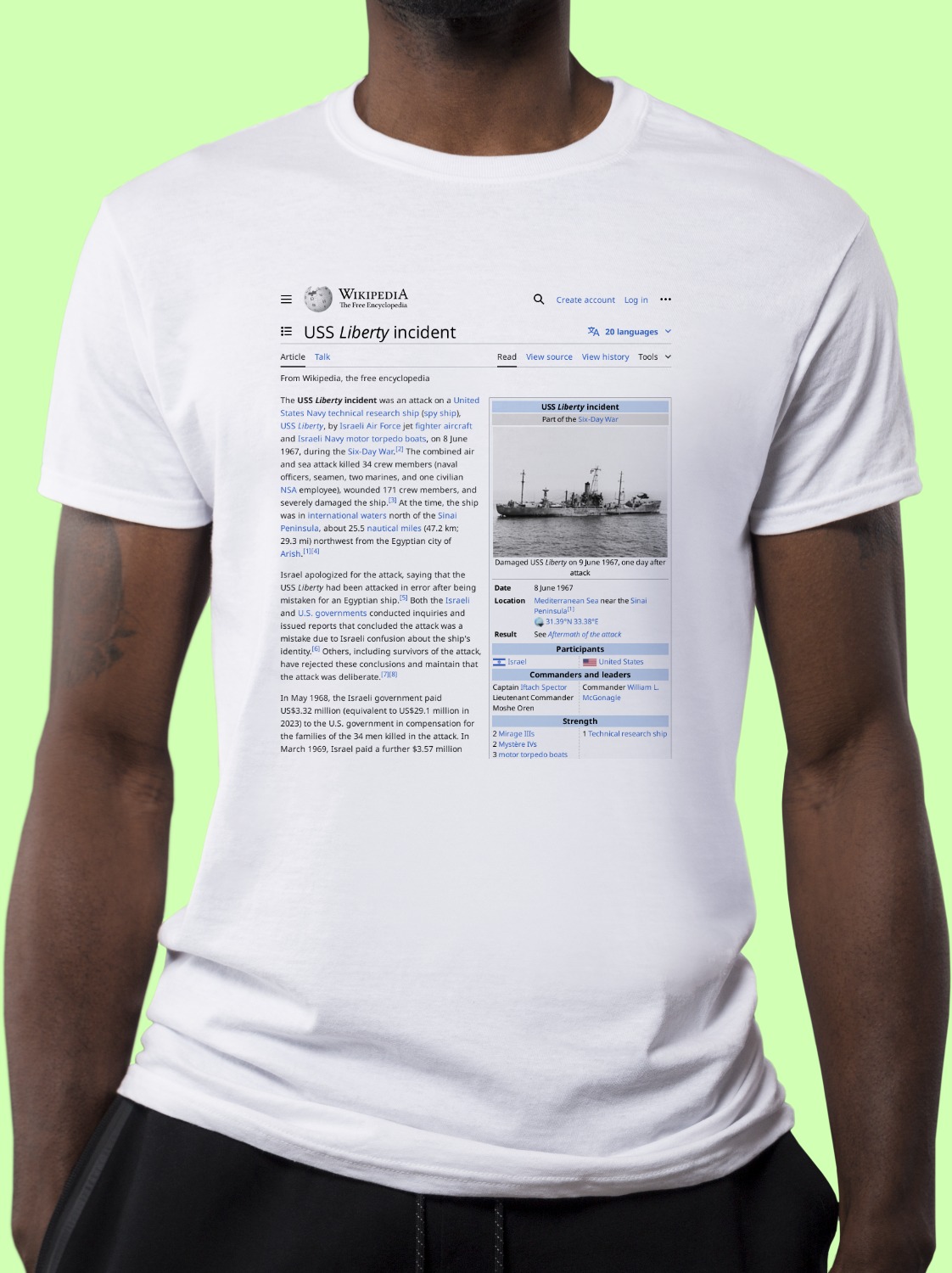USS_Liberty_incident Wikipedia Shirt