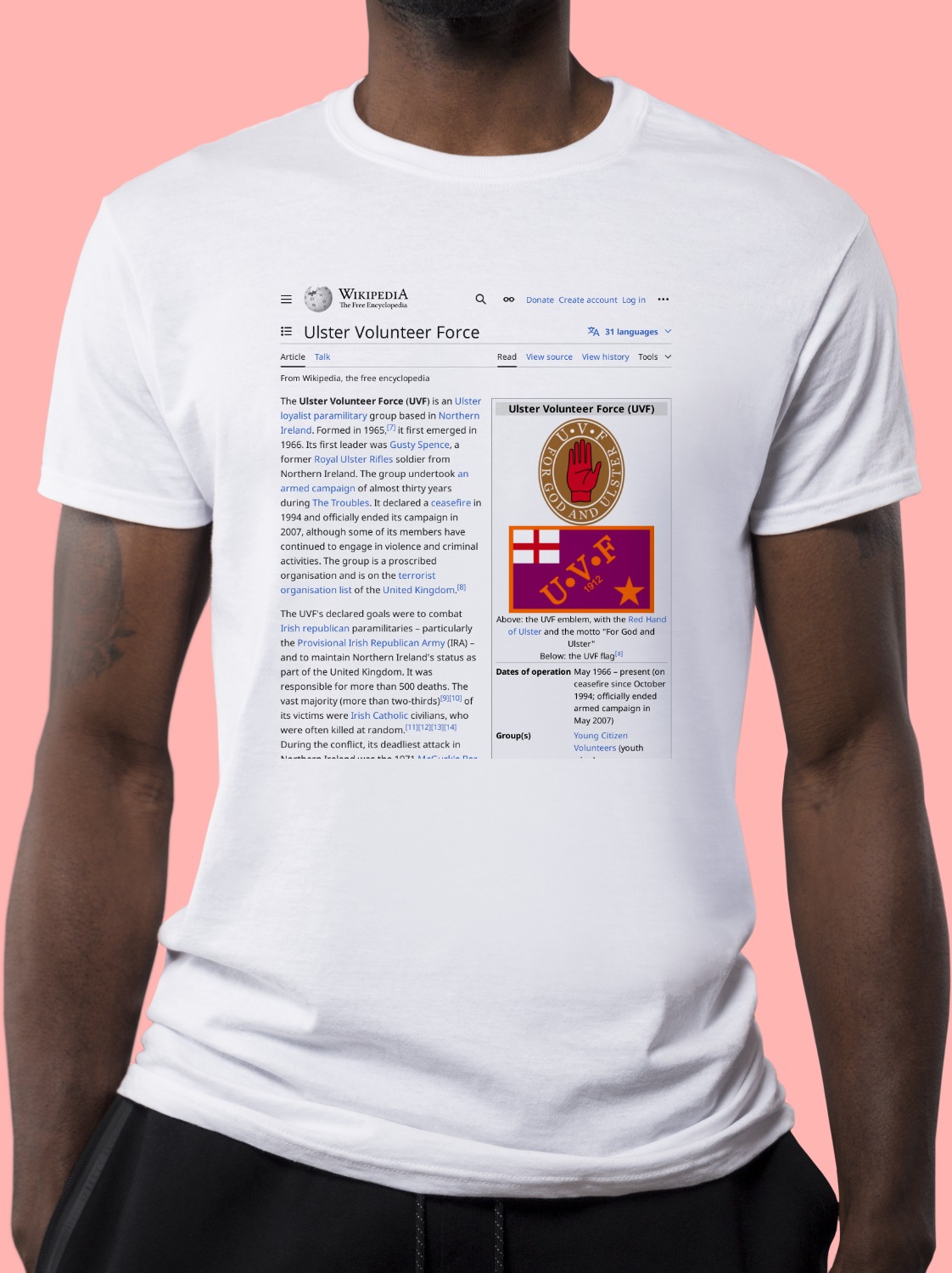 Ulster_Volunteer_Force Wikipedia Shirt