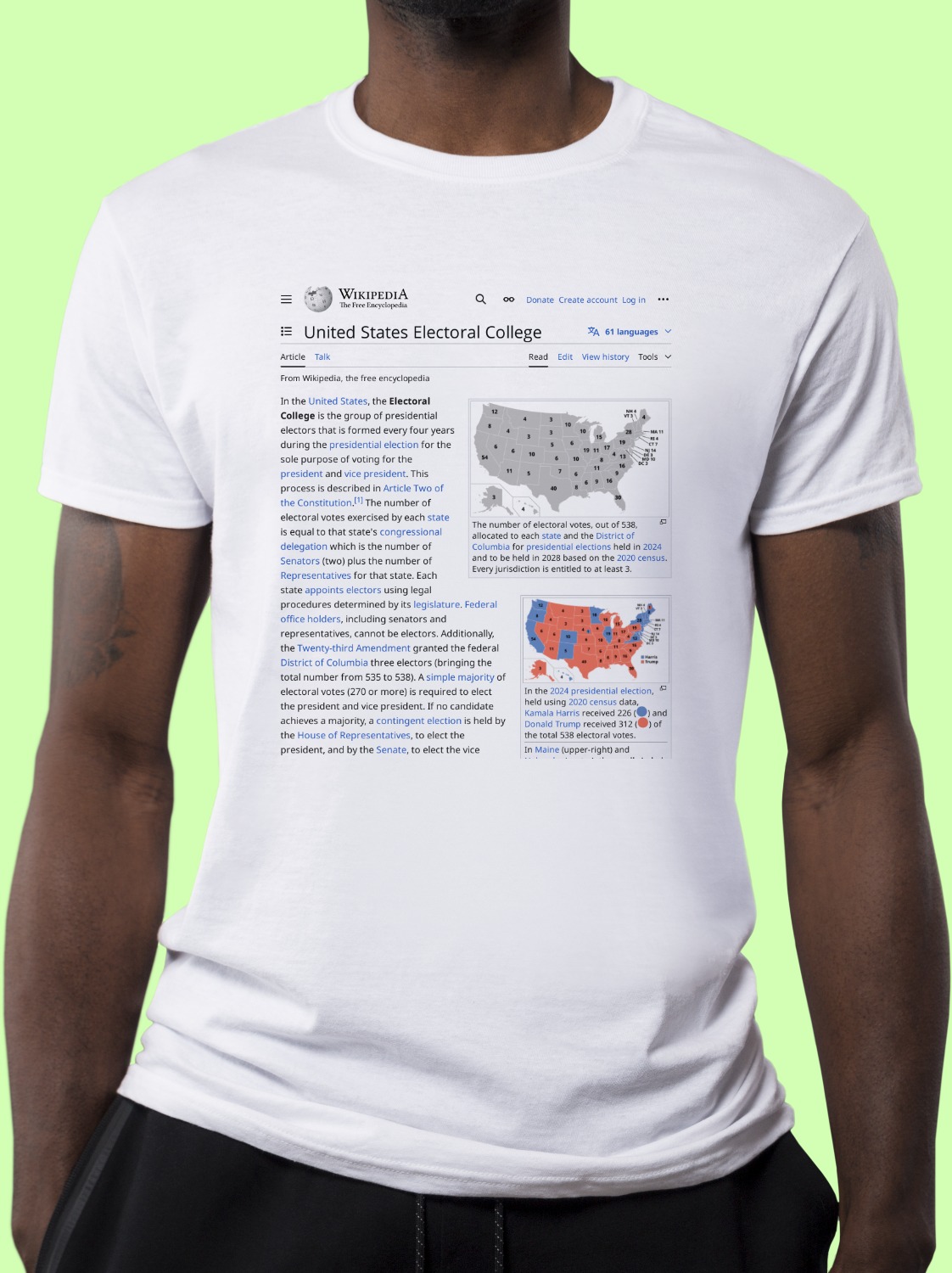 United_States_Electoral_College Wikipedia Shirt