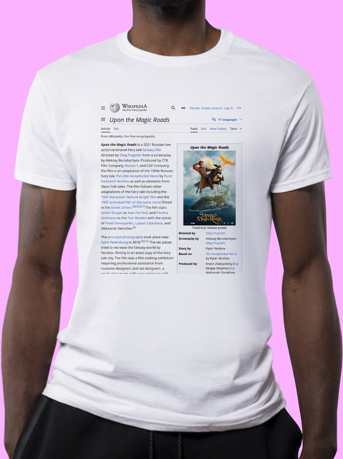 Upon_the_Magic_Roads Wikipedia Shirt