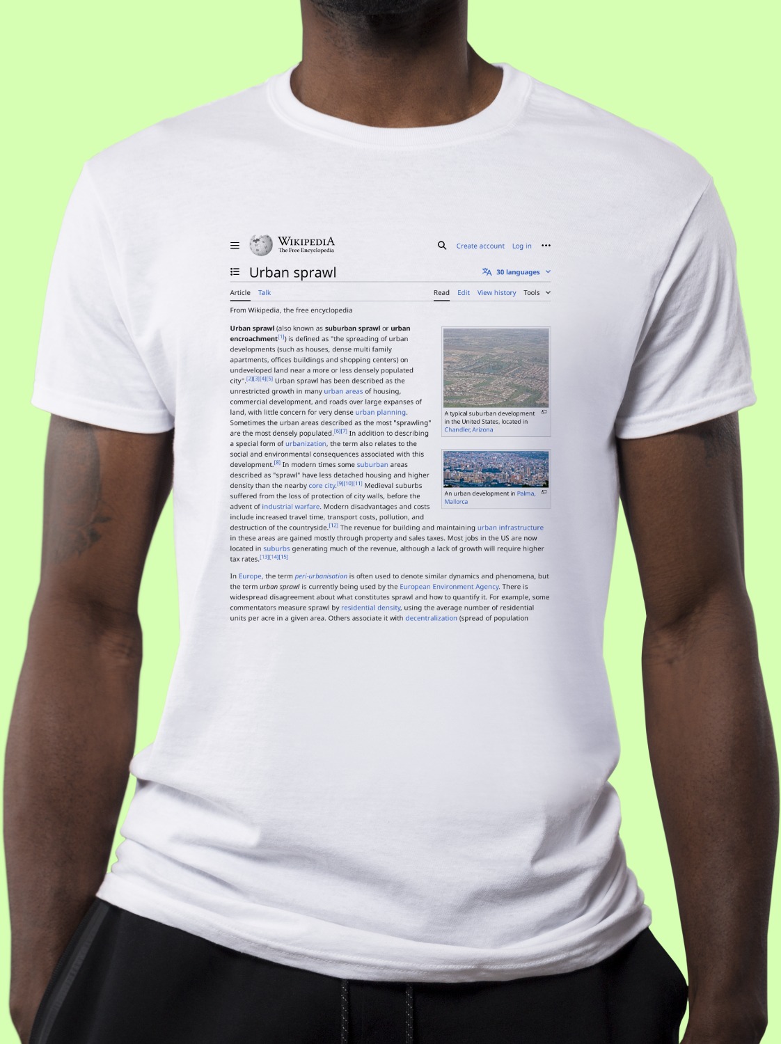 Urban_Sprawl Wikipedia Shirt